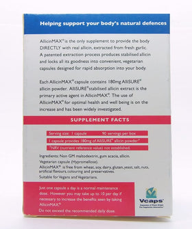 ALLICINMAX Allicin Max 90 gélules, emballage et composition