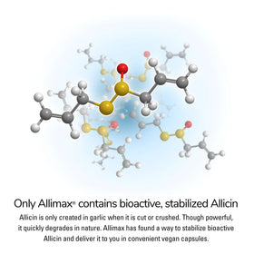 ALLIMAX 450 mg Allicine 100 Capsules Végétariennes - capsules sur une cuillère