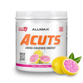 ALLMAX ACUTS Poudre Énergétique Amino 30 Portions Citron Rose vue de face