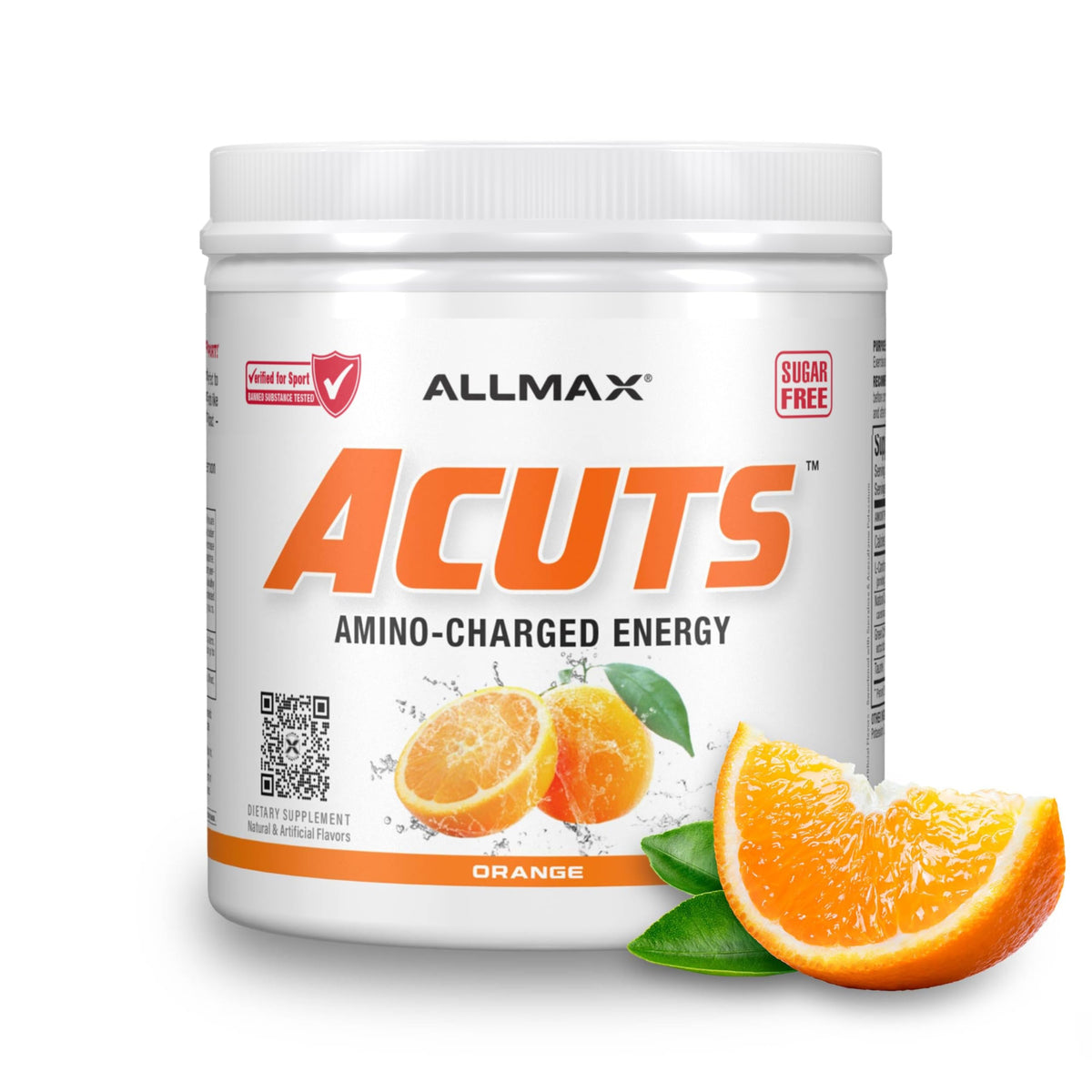 ALLMAX ACUTS Poudre Énergétique Amino Orange vue avant