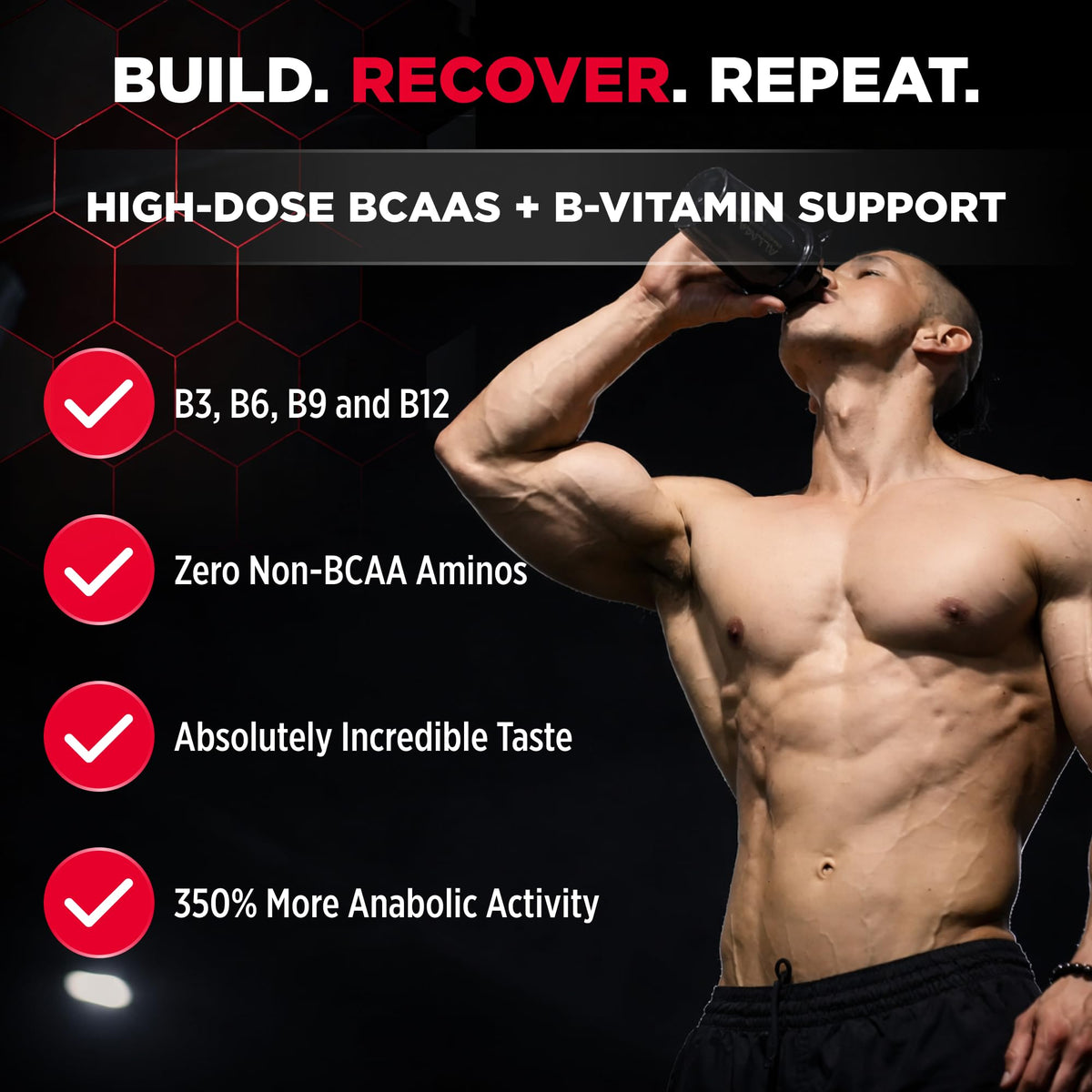 ALLMAX Aminocore BCAA Mélange facile dans un verre d'eau