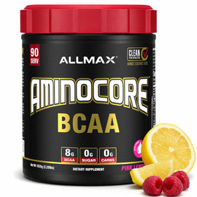 ALLMAX Aminocore BCAA poudre 1035 g saveur Citron Rose vue de face