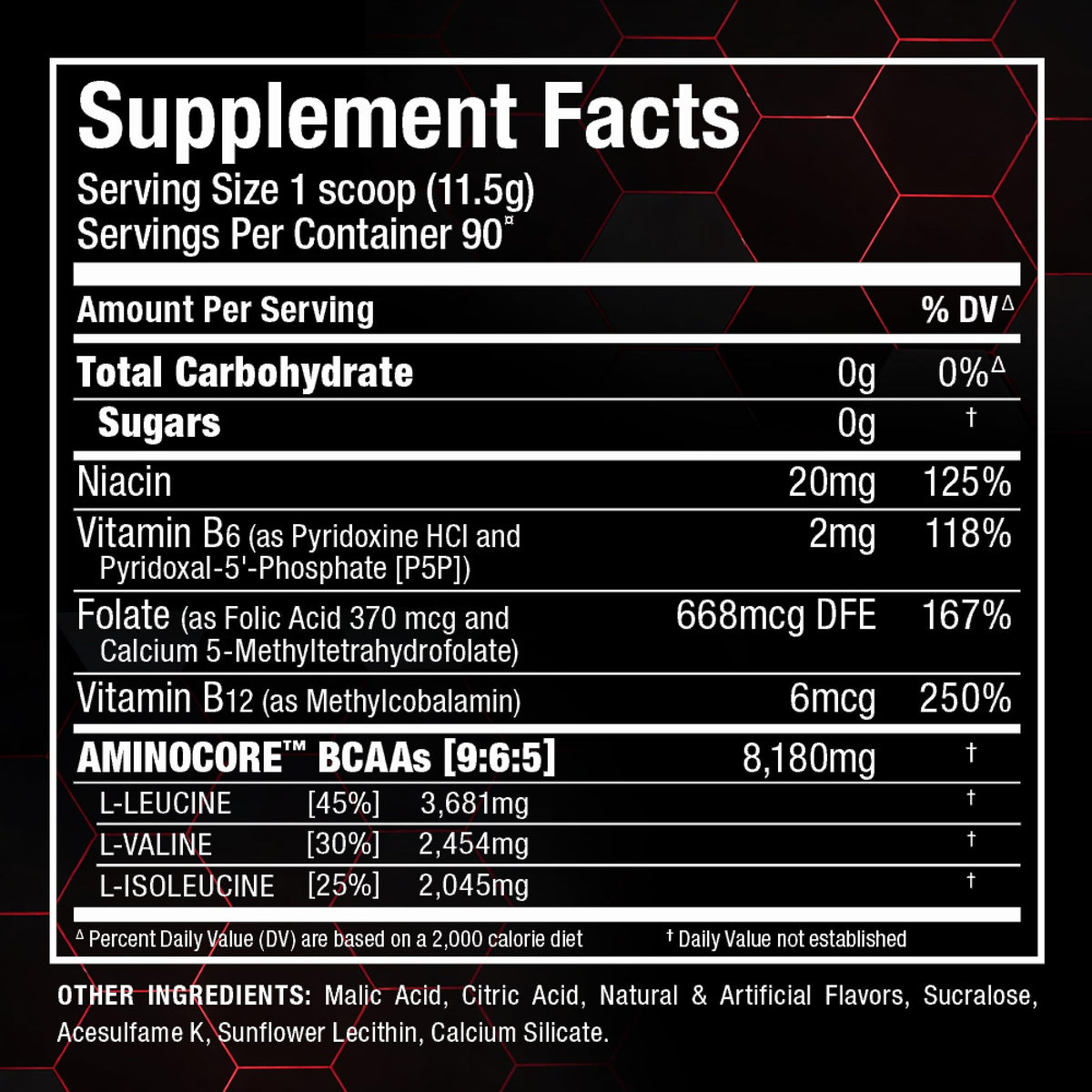 ALLMAX Aminocore BCAA poudre au raisin blanc dans un shaker de fitness