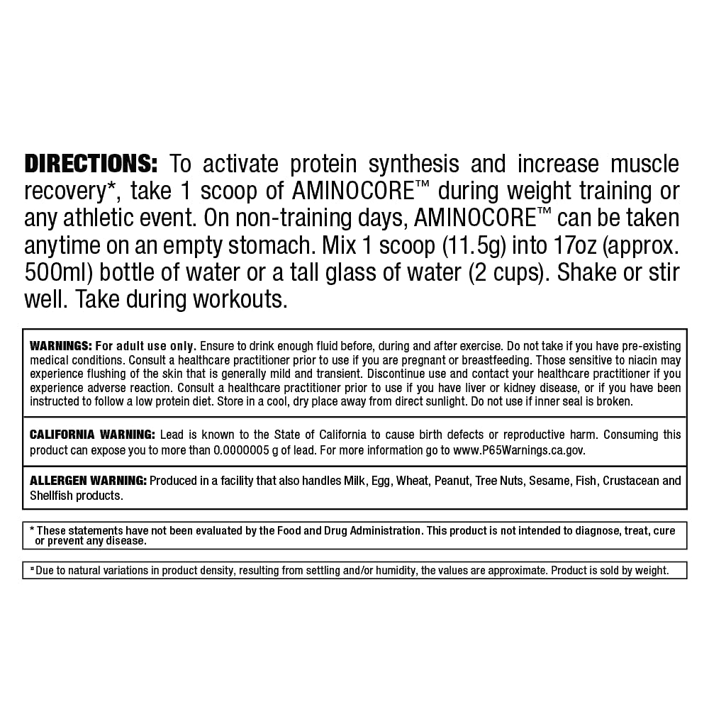 ALLMAX Aminocore BCAA Poudre en utilisation pendant un entraînement