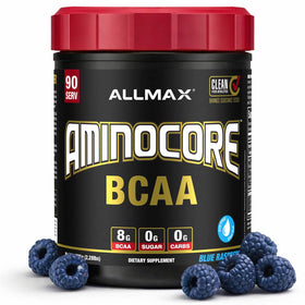 ALLMAX Aminocore BCAA Poudre Framboise Bleue 1035 g vue avant