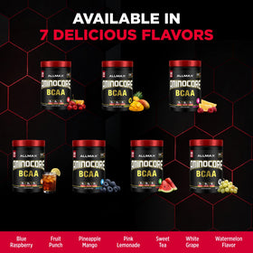 ALLMAX Aminocore BCAA Poudre Pastèque 390g avec mélangeur