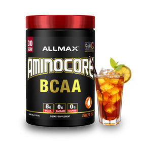 ALLMAX Aminocore BCAA Poudre Thé Sucré 345 g vue de face