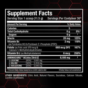 ALLMAX Aminocore BCAA Poudre vue de côté