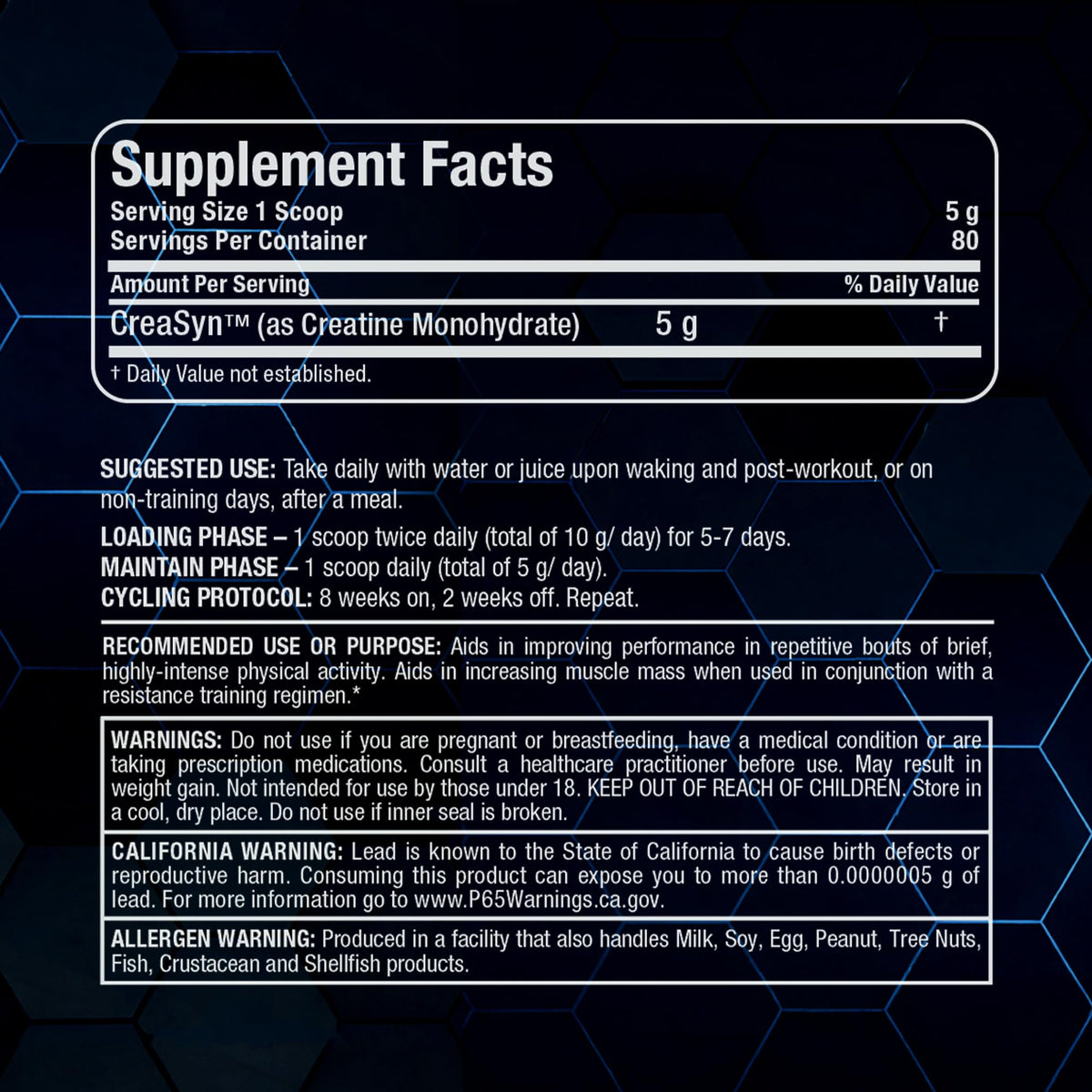 ALLMAX Créatine Monohydrate 400 g avec poudre à côté
