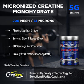 ALLMAX Créatine Monohydrate 400 g vue de haut