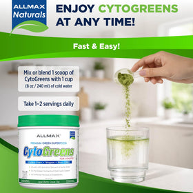 ALLMAX CytoGreens Poudre de Super-Aliments 670g dans un smoothie
