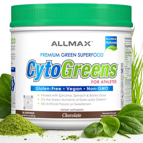 ALLMAX CytoGreens Poudre de Super Greens Chocolat 490g vue de face