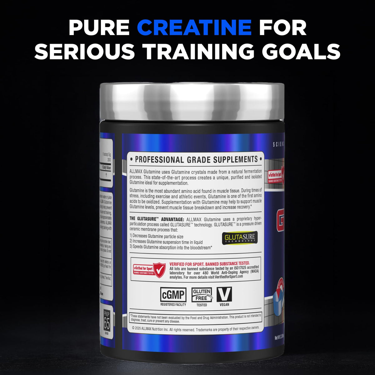 ALLMAX Poudre de Créatine Monohydrate 1000 g en environnement de sport