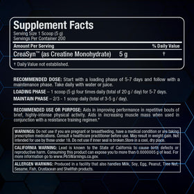 ALLMAX Poudre de Créatine Monohydrate Micronisée 1000 g - vue arrière