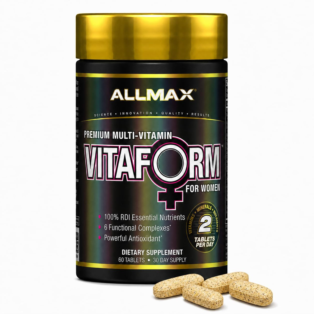 ALLMAX Vitaform Multivitamin Femmes 60 comprimés - vue avant