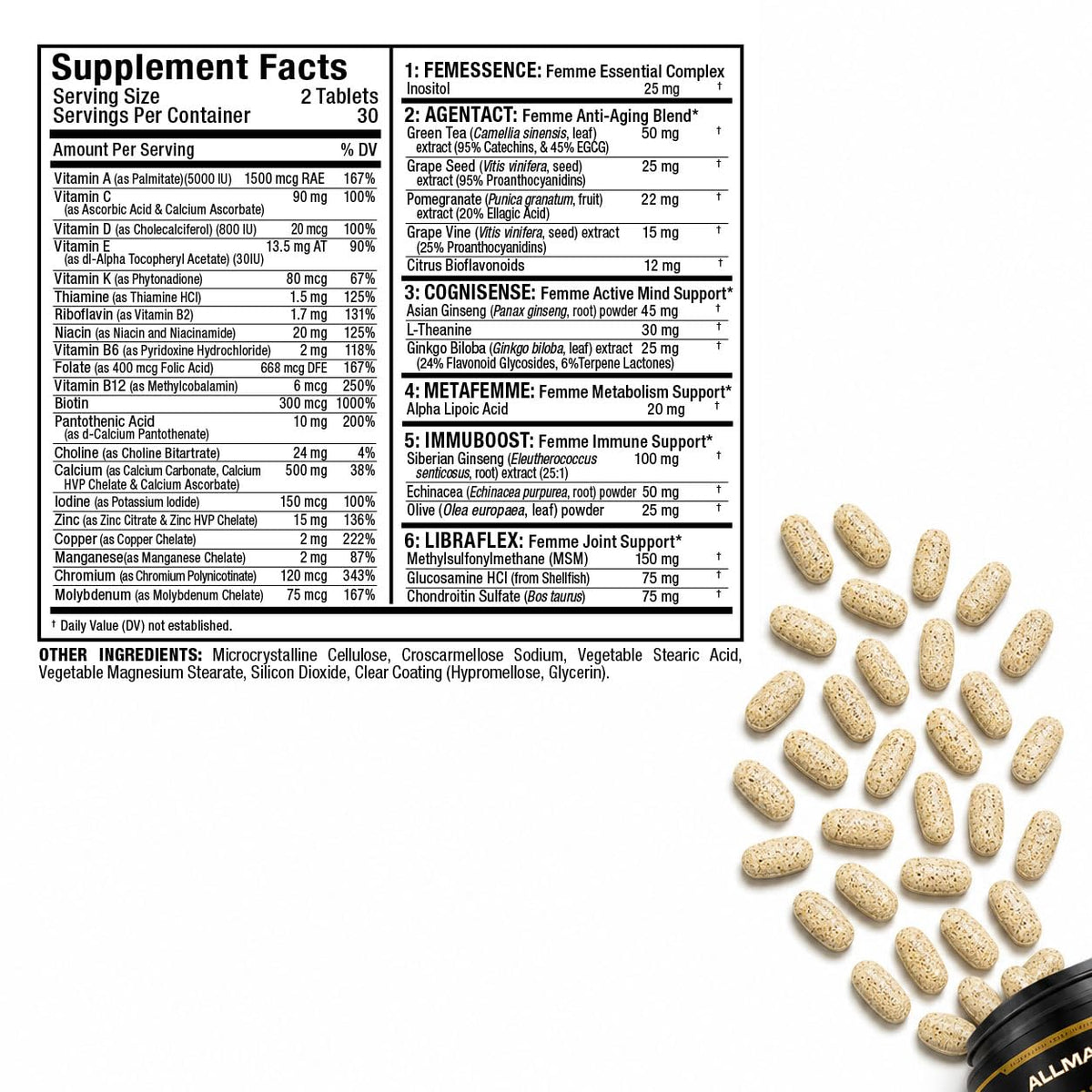ALLMAX Vitaform Multivitamin Femmes - utilisation quotidienne