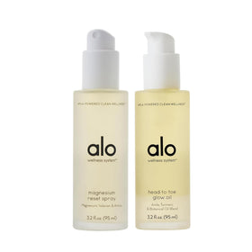 Alo Set Radiance Apaisant Spray Magnésium et Huile Éclat avant