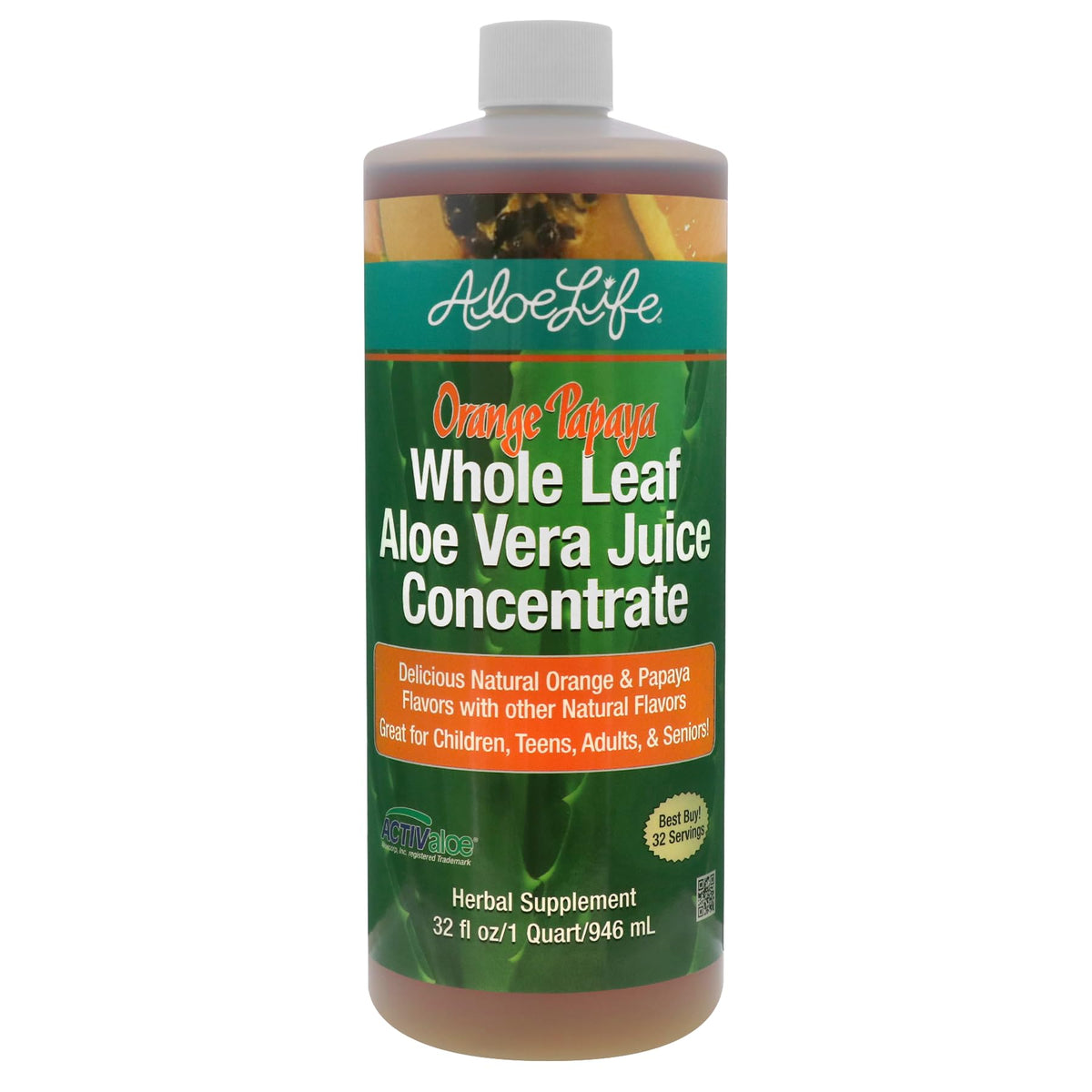 Aloe Life Aloe Vera Whole Leaf Juice Concentrate 1080g front view