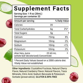 Aloe Life Jus d'Aloe Vera Entier Bio 946ml Saveur Cerise Baie étiquette
