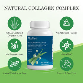 AloeCure capsules sur fond blanc
