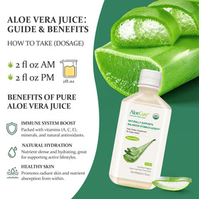 AloeCure Jus d'Aloe Vera Bio 500ml sur table