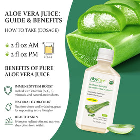 AloeCure Jus d'Aloe Vera Bio Citron 500ml avec autres produits