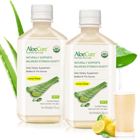 AloeCure Jus d'Aloe Vera Bio Citron 500ml vue avant