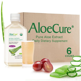 AloeCure Jus d'Aloe Vera Bio Saveur Raisin Bouteille 500ml