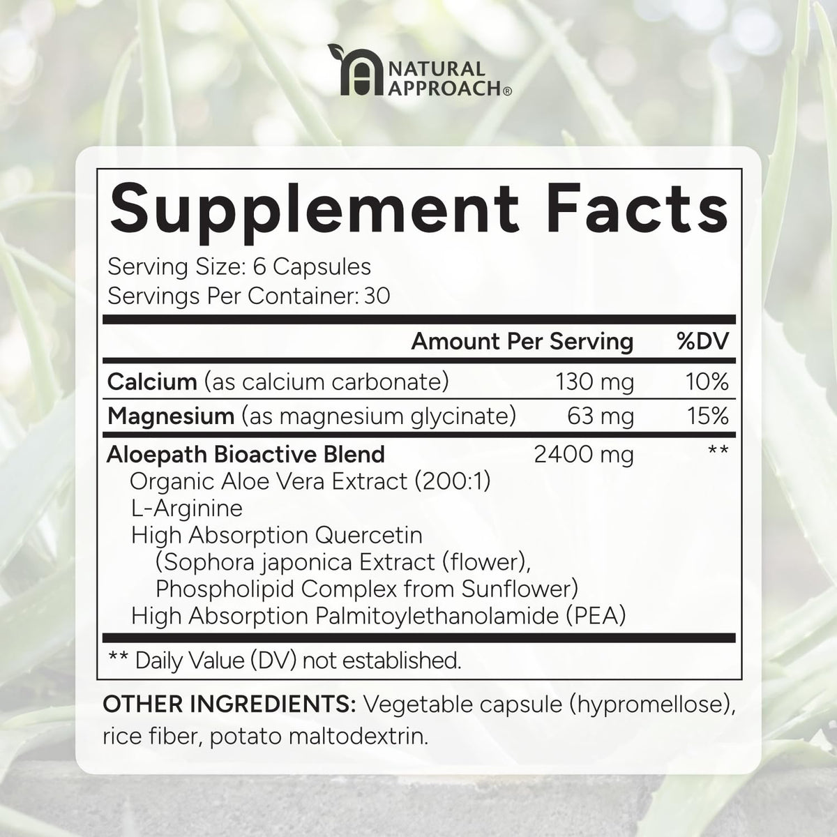 ALOEPATH Complément Alimentaire 180 Capsules avec étiquette
