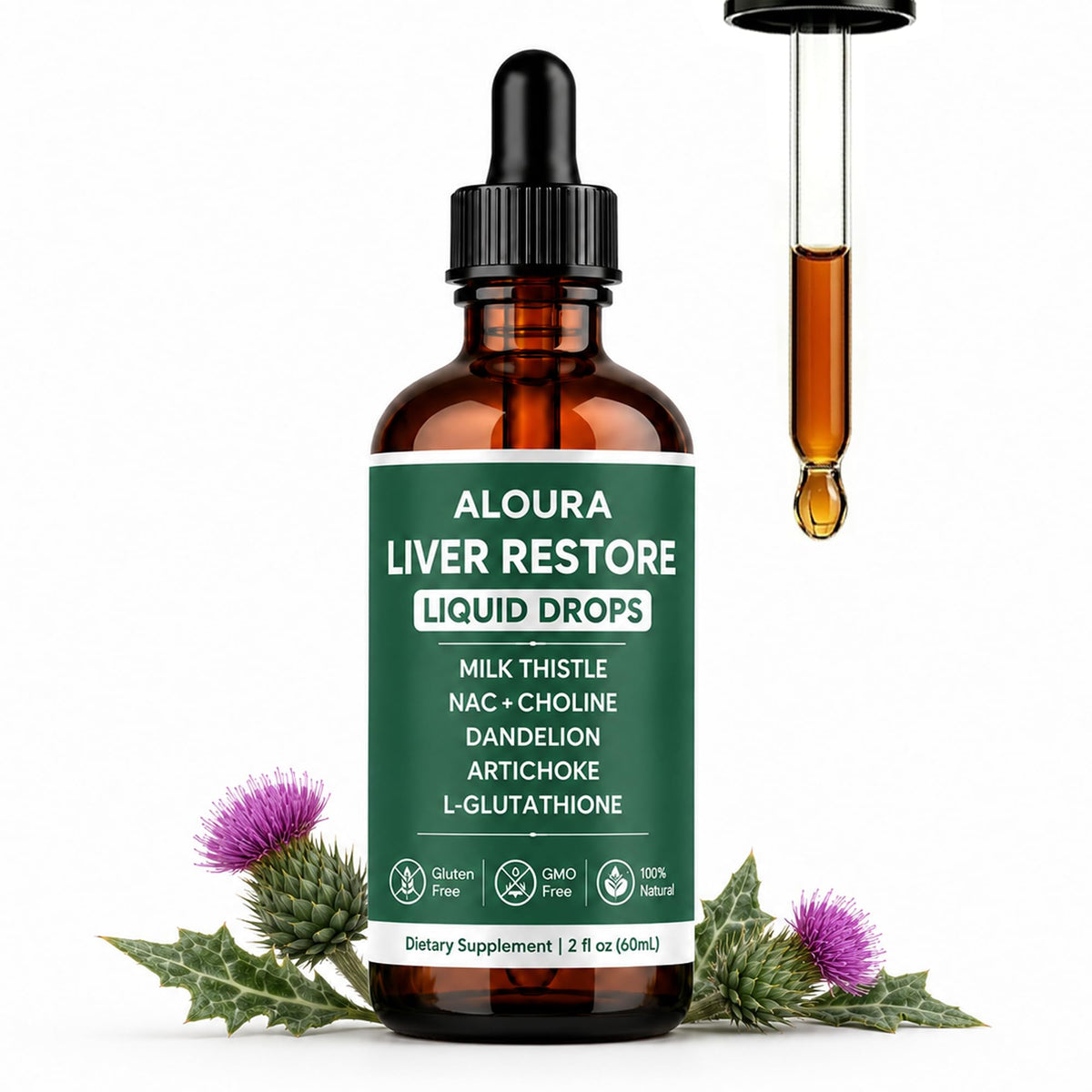 ALOURA Gouttes de Récupération du Foie 60ml vue de face