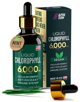 Alpha Flow Gouttes Liquides de Chlorophylle flacon avec étiquette