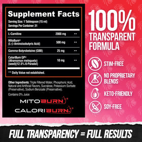 ALPHA LION Burn2O L-Carnitine Liquide 2000mg dans un verre