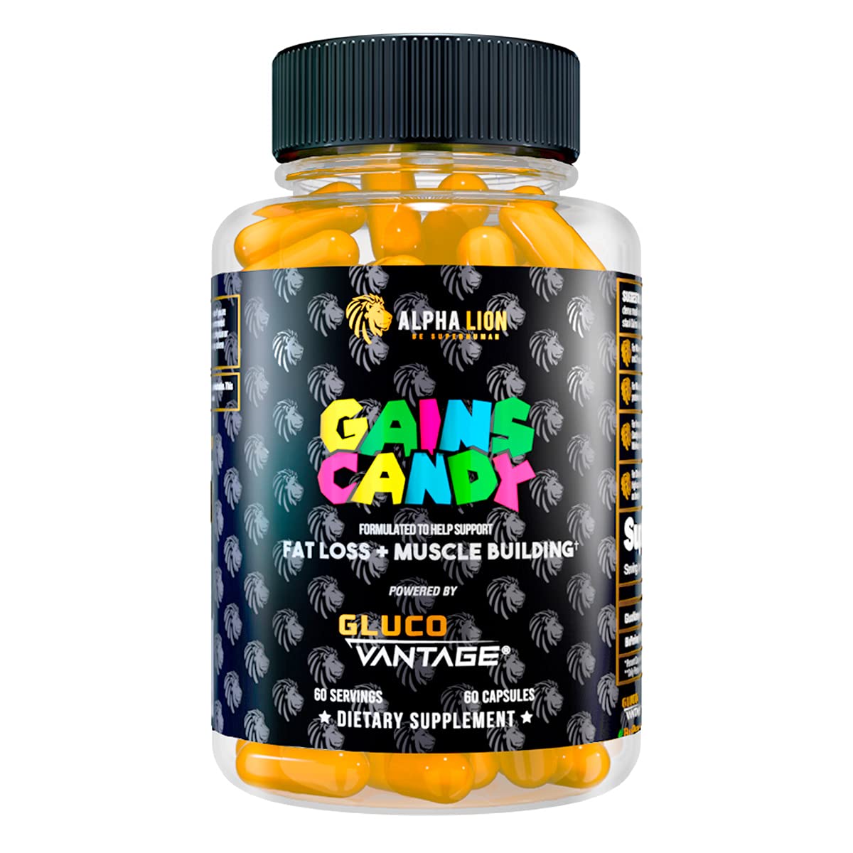 ALPHA LION Gains Candy Complément Alimentaire 60 Capsules vue de face