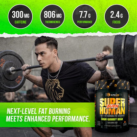 ALPHA LION Superhuman Burn 2 en 1 Pré-Workout 399g avec cuillère doseuse