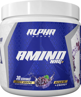 Alpha Supps Amino NRG+ BCAA Poudre Énergie 240g et des fruits frais
