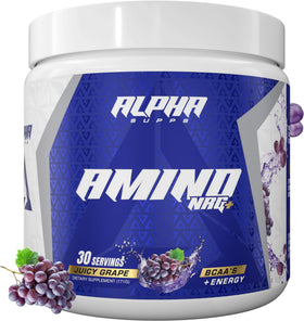 Alpha Supps Amino NRG+ BCAA Poudre Énergie 240g vue avant