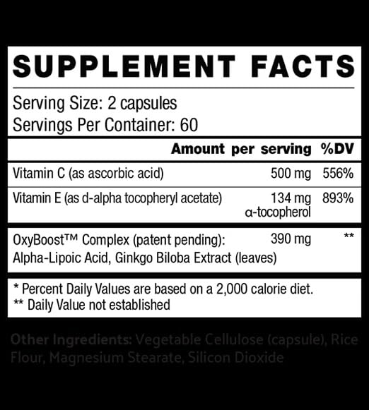 Altitude RX OxyBoost Complex capsules sur fond blanc