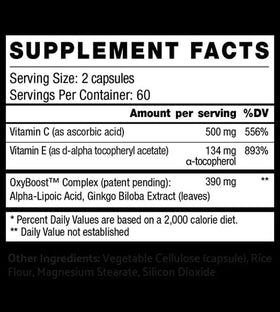 Altitude RX OxyBoost Complex capsules sur fond blanc