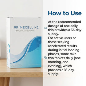 AMALA Health Cell H2 comprimés d'hydrogène sur une table