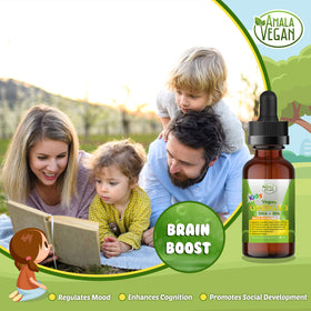 Amala Vegan Omega 3 pour enfants sur un fond neutre