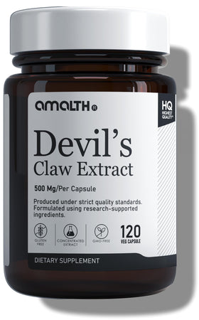 AMALTH capsules d'extrait de harpagophytum 500 mg vue de face