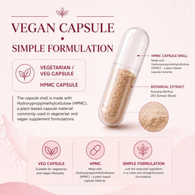 AMALTH Capsules de Pueraria Mirifica 1000 mg 120 Capsules avec d'autres compléments