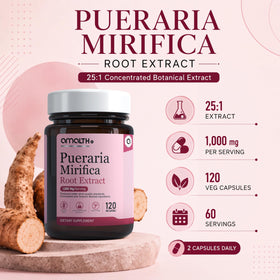 AMALTH Capsules de Pueraria Mirifica 1000 mg 120 Capsules vue de dos