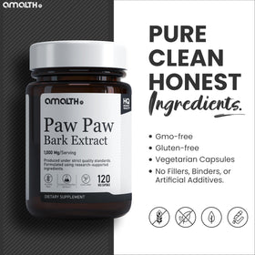 AMALTH Extrait de Paw Paw capsules avec un verre d'eau