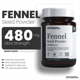 AMALTH gélules de graines de fenouil 480 mg ouvertes montrant les gélules