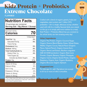 Amazing Grass Kidz Superfood Protéines Végétales Chocolat Extrême vue arrière