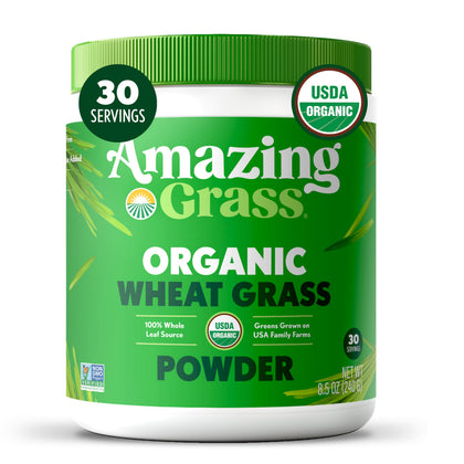 Amazing Grass Poudre de Blé Vert 222g vue de face