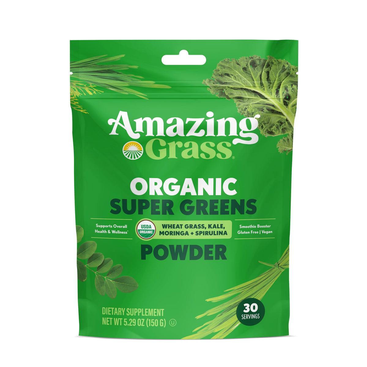 Amazing Grass Super Greens Mélange de Smoothie 150g, vue avant