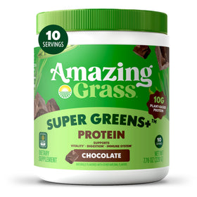 Amazing Grass Super Greens+ Poudre de Protéines Chocolat 299g vue avant