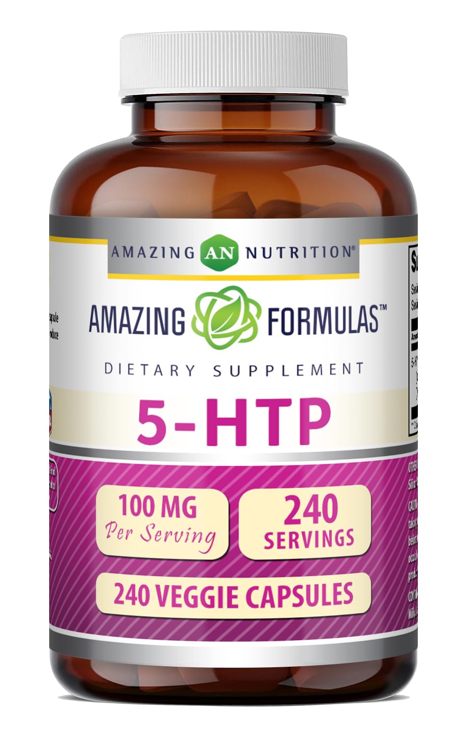 Amazing Nutrition 5-HTP 100 mg capsules végétales vue avant